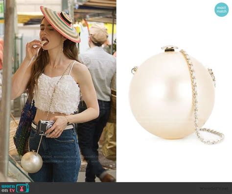 chanel pearl bag emily in paris|emily in Paris bag.